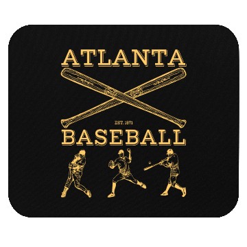 Discover Vintage Atlanta Baseball est 01 Mouse Pads