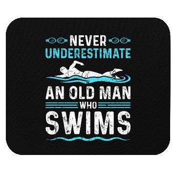 Discover Never Underestimate Man Swim Mouse Pads