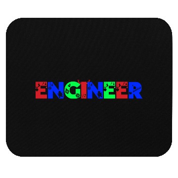 Discover Engineer Christmas Snowflake Typography Mouse Pads