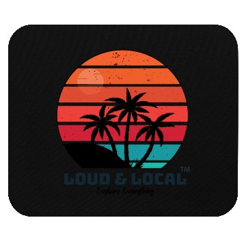 Discover Loud & Local Sunset Beach Summer Designs Mouse Pads