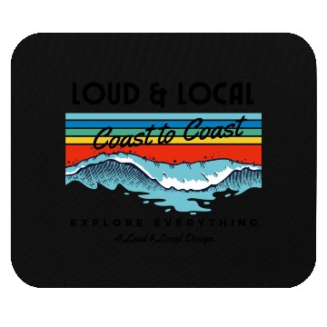 Discover Loud & Local Beach Retro Classic Mouse Pads