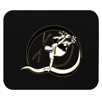 Discover The skateboard in freestyle Mouse Pads