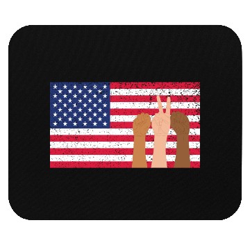 Discover USA Mouse Pads Women Men Patriotic American Flag