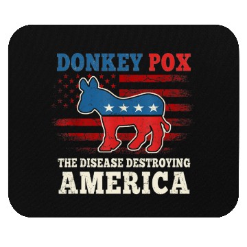 Discover Donkey Pox The Disease Destroying America US Flag Mouse Pads