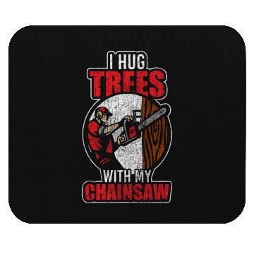 Discover Wood Forestry Chainsaw Saw Mouse Pads
