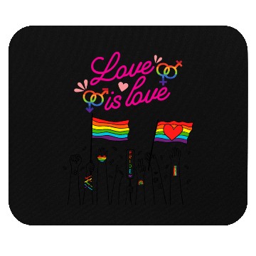 Discover pride colors flag love is love Mouse Pads
