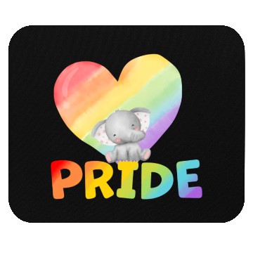 Discover cute love pride elephant Mouse Pads
