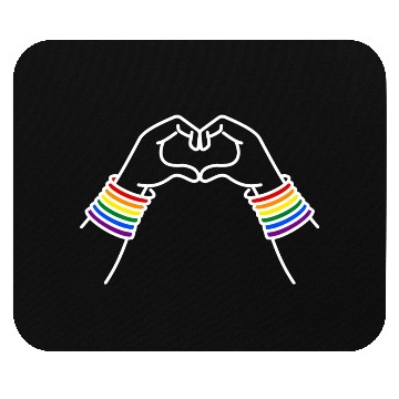 Discover LGBT pride rainbow heart Mouse Pads