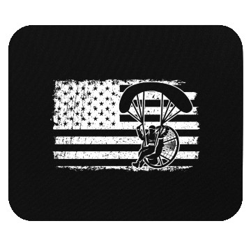 Discover Paraglider Skydiver US Patriotic Paramotor Pilot Mouse Pads