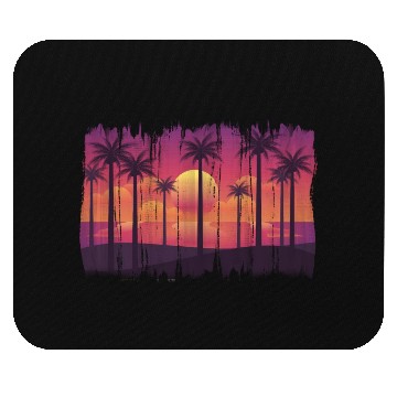 Discover Purple Sunset , Beach, Palm Trees, Vacation Mouse Pads