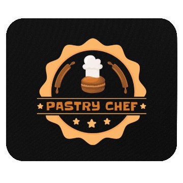 Discover Pastry Chef Skull Baking Pastry Baked Goods Mouse Pads