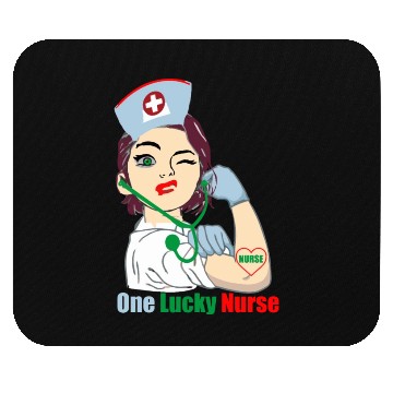 Discover One Lucky Nurse Mouse Pads