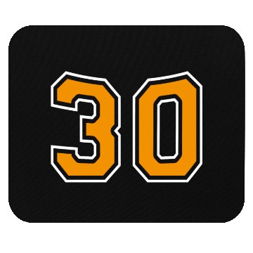 Discover Number 30 Orange Mouse Pads