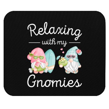 Discover Relaxing Gnomes Surfing Vacation Gnome Lover Mouse Pads