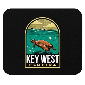 Discover Key West Vintage Sea Turtle Mouse Pads