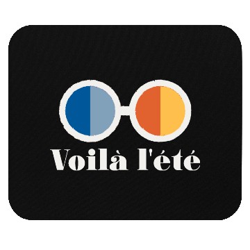 Discover Voila l'ete - Here comes the summer (white) Mouse Pads