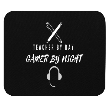 Discover teacher by day gamer by night Mouse Pads