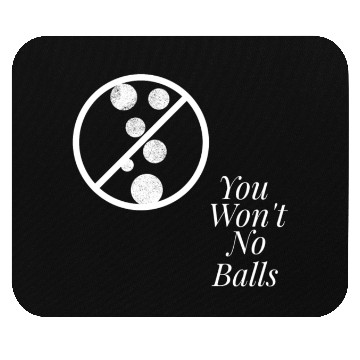 Discover No Balls (White) Mouse Pads