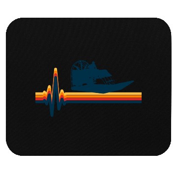 Discover Airboat Fanboat Airboating Swamp Boat Heartbeat Mouse Pads