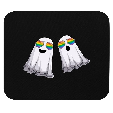 Discover Funny Ghosts LGBT Rainbow Gay Pride Mouse Pads