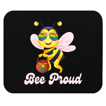 Discover Proud Bee LGBTQ Pride Rainbow Flag Honey Mouse Pads