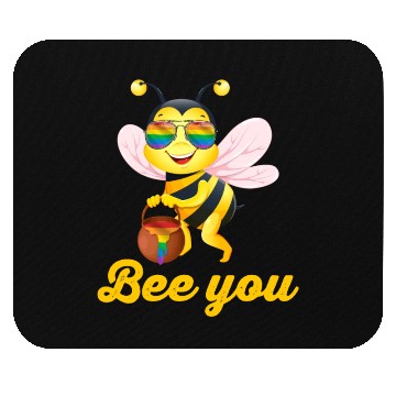 Discover Bee LGBT Gay Lesbian Pride Rainbow Honey Mouse Pads