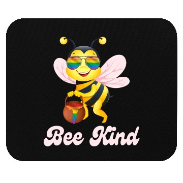 Discover Bee LGBTQ Pride Rainbow Flag Kindness Mouse Pads