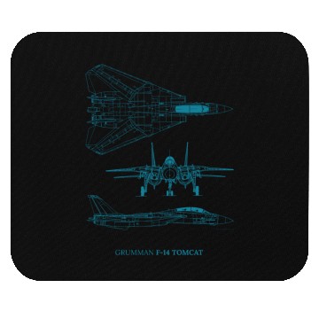 Discover F-14 Tomcat Jet Fighter Blueprint Mouse Pads