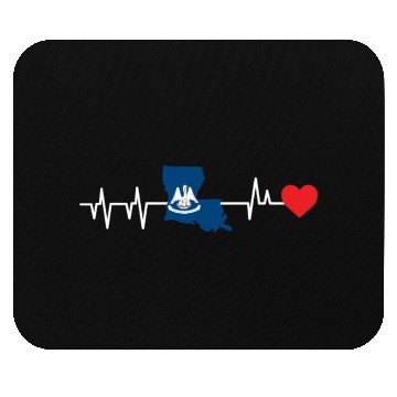 Discover Louisiana Heartbeat Gift Mouse Pads