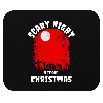 Discover Scary Night Halloween, Before Christmas Mouse Pads