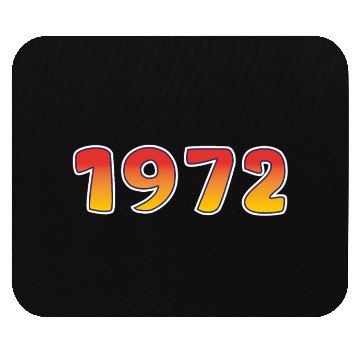 Discover 1972 Happiness Year In Orange - Yellow Design Mouse Pads