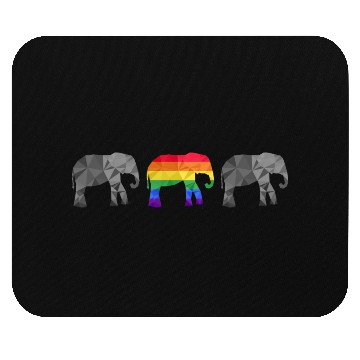 Discover Elephant LGBTQ Rainbow Flag Gay Pride Mouse Pads