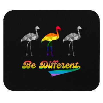 Discover Flamingo LGBTQ Gay Pride Rainbow Flag Mouse Pads