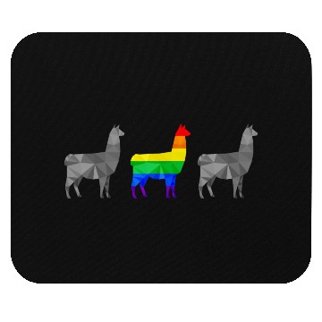 Discover Llama Alpaca LGBTQ Gay Pride Rainbow Flag Mouse Pads