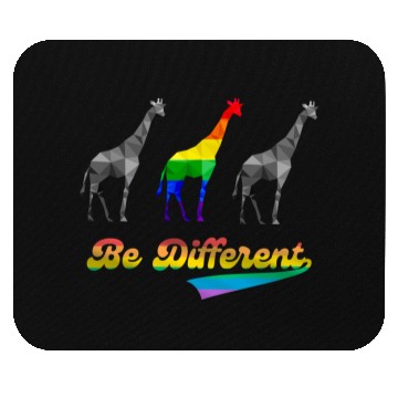Discover Colorful Giraffe LGBTQ Gay Pride Rainbow Flag Mouse Pads
