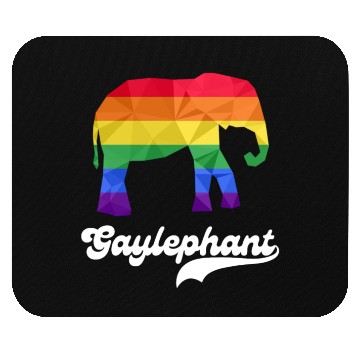 Discover Gay Elephant LGBTQ Rainbow Flag Mouse Pads