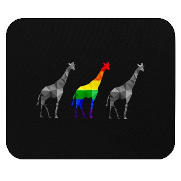 Discover Giraffe LGBTQ Gay Pride Rainbow Flag Mouse Pads