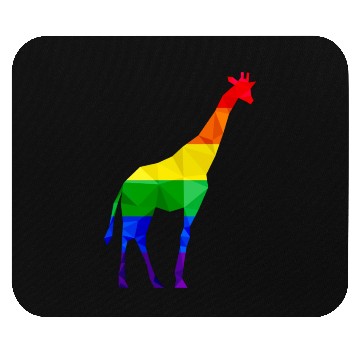 Discover Colorful Giraffe LGBTQ Rainbow Flag Gay Pride Mouse Pads