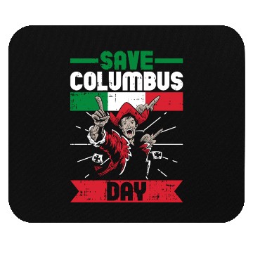 Discover Columbus Day Italian Pride Mouse Pads