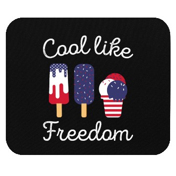 Discover Ice Cream Freedom Popsicles US Flag Mouse Pads
