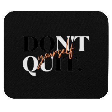 Discover Black Orange Simple Typography Mouse Pads