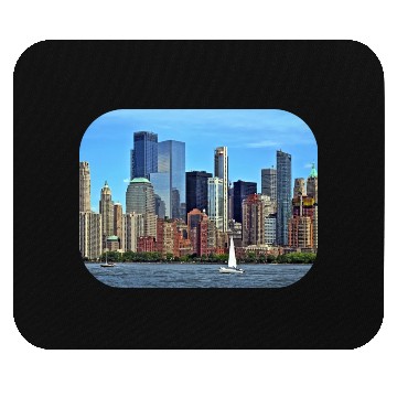 Discover Manhattan NY – Sailboat By Manhattan Skyline Mouse Pads