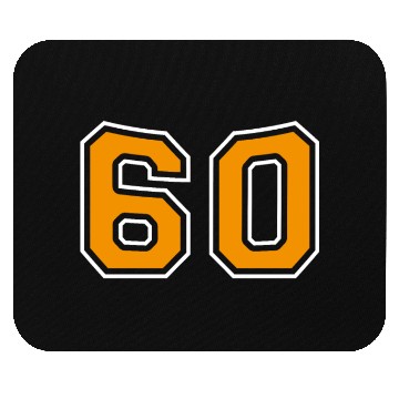 Discover Number 60 Orange Mouse Pads