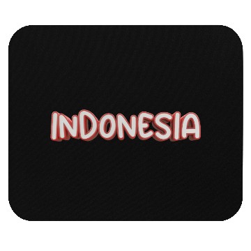 Discover text indonesia red and white color isolated 3d Mouse Pads