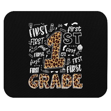 Discover Leopard Print 1st Grade Teacher Kids Back to Mouse Pads