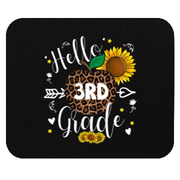 Discover 3rd Grade Back To School Leopard Print Sunflower Mouse Pads