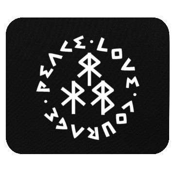 Discover Peace Love Courage, Vikings Mouse Pads