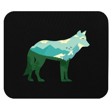 Discover Mountain Wolf Mouse Pads
