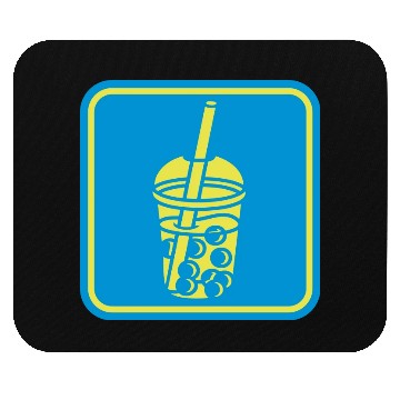 Discover Sign bubble tea button Mouse Pads