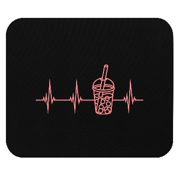 Discover pulse bubble tea heartbeat Mouse Pads